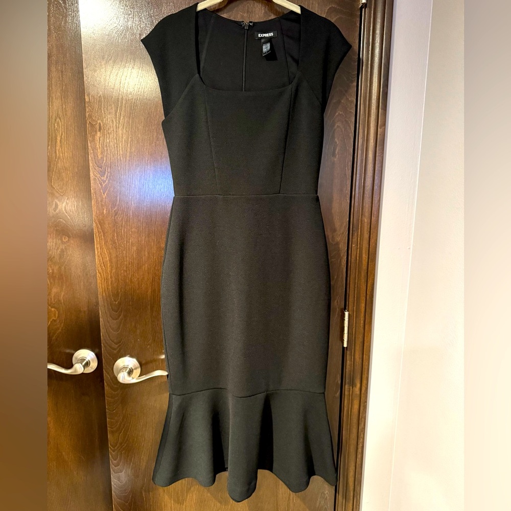 NWOT. Express Square Neck Little Black Dress
